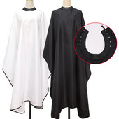 Juoda balta plaukų kirpimo šluostė profesionaliam salonui kirpykla skraistė Kirpėja silikoninė kaklo kirpėja prijuostė plaukų kirpimas pelerinos didmeninė prekyba