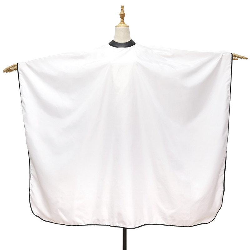 Juoda balta plaukų kirpimo šluostė profesionaliam salonui kirpykla skraistė Kirpėja silikoninė kaklo kirpėja prijuostė plaukų kirpimas pelerinos didmeninė prekyba