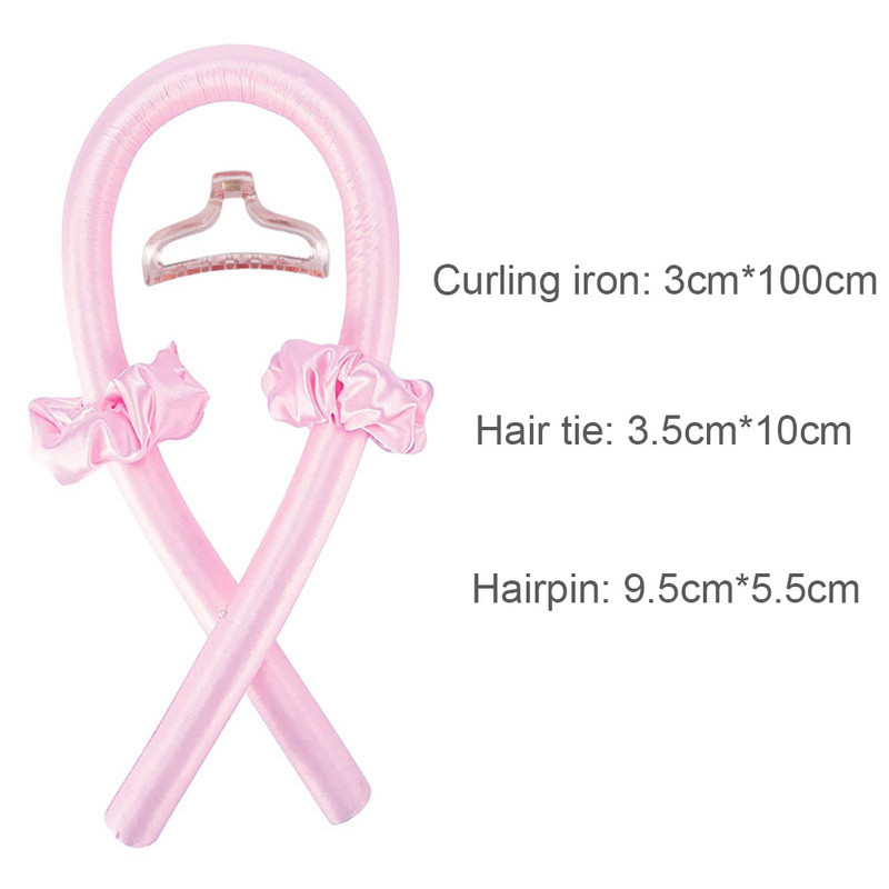 Nekarsējošs kērlinga stieņa galvas saite Matu ruļļi bez karstuma viļņiem Mīksts matu rullītis lente zīda cirtas modelētājs miega slinks veidošanas rīki