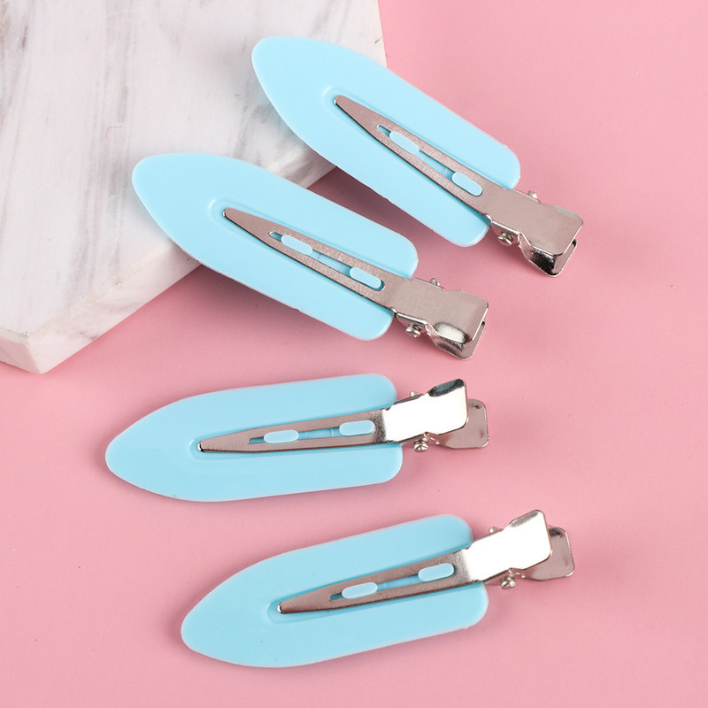 4PC Profesionali besiūlė plaukų segtukas be raukšlių plaukų segtukas Makiažo segtukas Besiūliai segtukai salono formavimas fiksuoti priedai plaukų segtukas