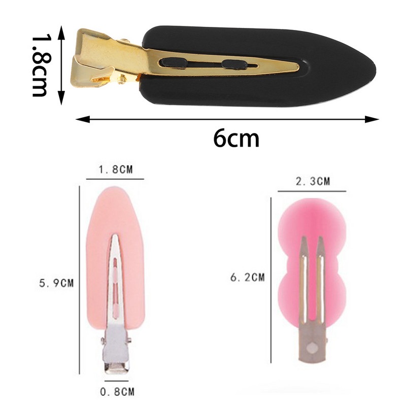 4PC Profesionali besiūlė plaukų segtukas be raukšlių plaukų segtukas Makiažo segtukas Besiūliai segtukai salono formavimas fiksuoti priedai plaukų segtukas