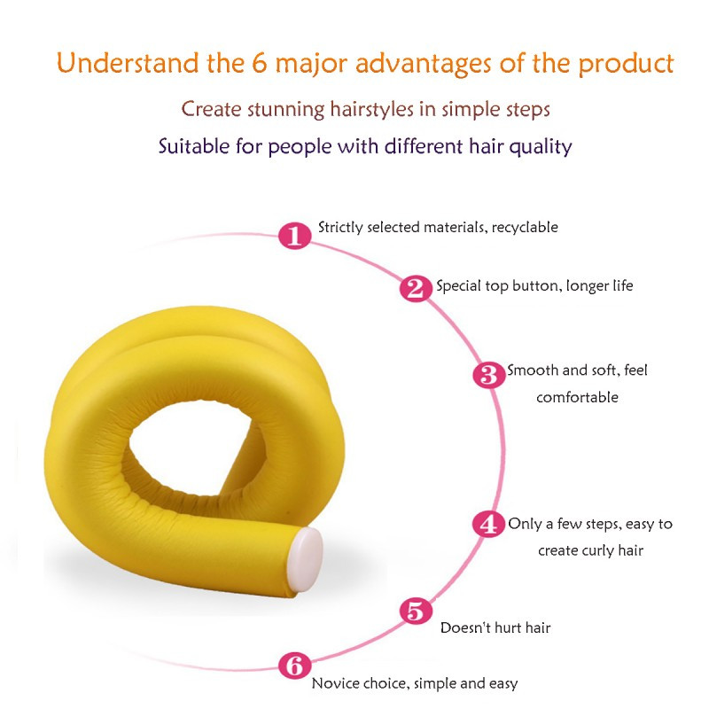 10tk lokkis juustele Tooted Kummist Juuste lokirullid Rullid Painduvad lokirullid Rullid No Heat Juuste lokirull naistele Juuste kujundamine