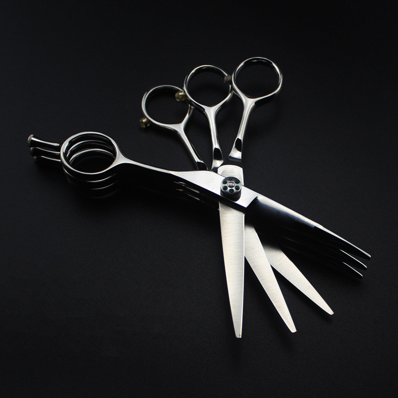 Set de foarfece profesionale Japonia 440c 6 inch 3 în 1 foarfece de tuns pentru machiaj foarfece de tuns frizer makas