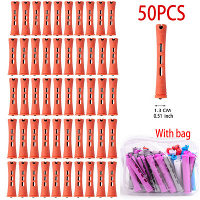 Šipke za trajnu kosu i 50 komada uvijača za kosu u 5 veličina s uvijačima za kosu s hladnim valovima kose za žene duge kratke kose（s vrećicom）