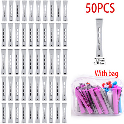 Šipke za trajnu kosu i 50 komada uvijača za kosu u 5 veličina s uvijačima za kosu s hladnim valovima kose za žene duge kratke kose（s vrećicom）