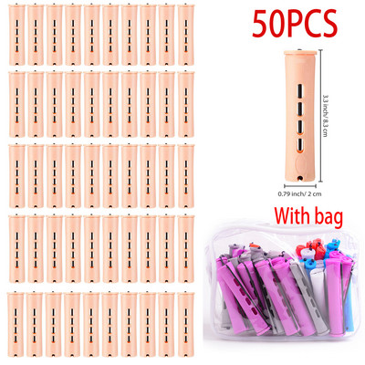 Šipke za trajnu kosu i 50 komada uvijača za kosu u 5 veličina s uvijačima za kosu s hladnim valovima kose za žene duge kratke kose（s vrećicom）