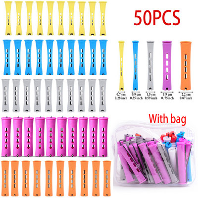 Šipke za trajnu kosu i 50 komada uvijača za kosu u 5 veličina s uvijačima za kosu s hladnim valovima kose za žene duge kratke kose（s vrećicom）