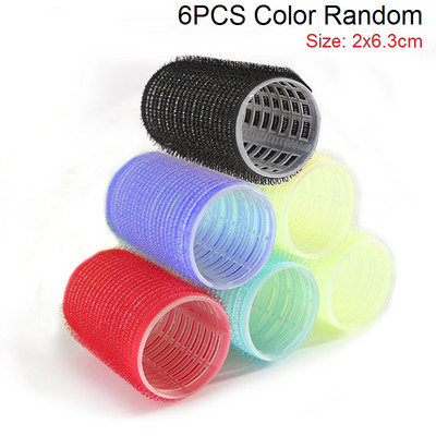 6 komada samoljepljivih valjka za njegu kose za DIY frizerski salon Uređivanje kose DIY uvijači za kosu Frizerske kopče Nasumična boja