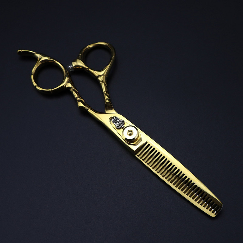 Professionaalne jp 440c teras 6`` kumerad kuldsed juuksekäärid lõikamine juuksuri tööriistad juukselõikus harvenduskäärid juuksuri käärid