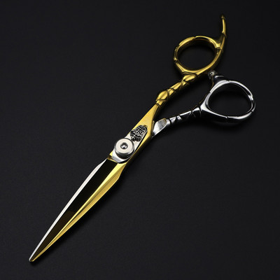 Tinkinti logotipą JP 440c plienas 6 colių auksinės žirklės Karūninės plaukų žirklės kirpimas kirpėjas plaukų kirpimas retinimo žirklės kirpyklos žirklės
