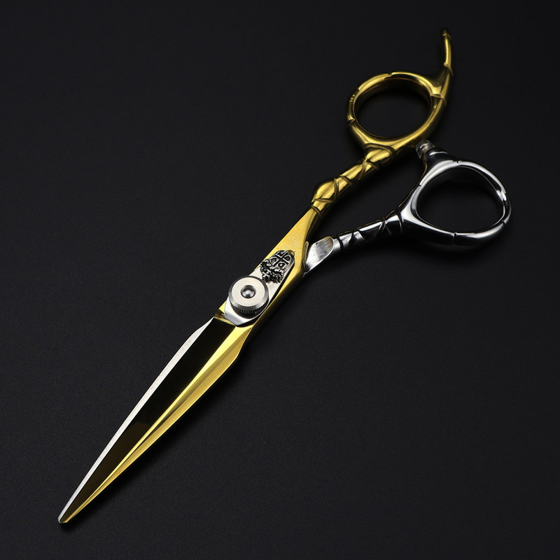 Tinkinti logotipą JP 440c plienas 6 colių auksinės žirklės Karūninės plaukų žirklės kirpimas kirpėjas plaukų kirpimas retinimo žirklės kirpyklos žirklės