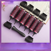 6 kom/set 3 veličine Valjkasta četka za kosu s odvojivom ručkom i kopčama za pozicioniranje Aluminijski keramički uvijač za kosu Češalj za kosu