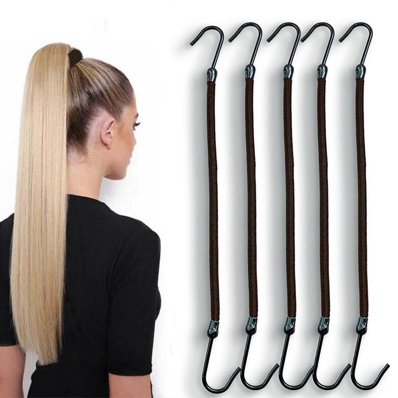 5/10db Lófarok gumi rugalmas kampós hajpántok Női gumikampók Hajkiegészítők Hajkötők Formáló eszközök Tartó Bungee Bands