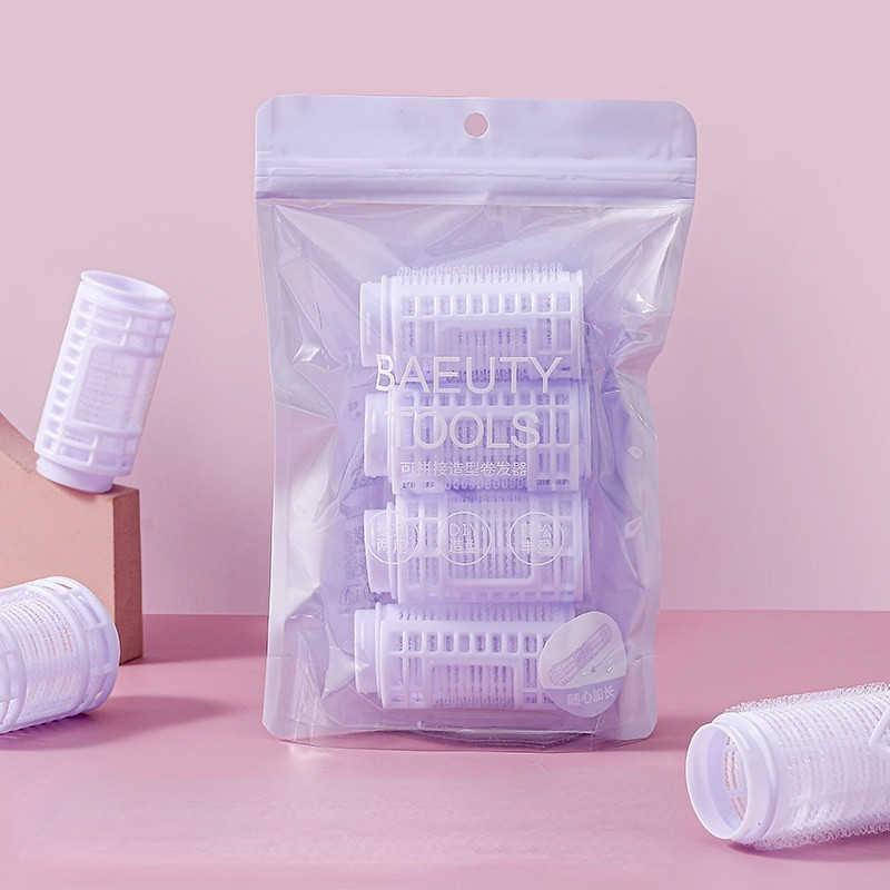 3/4 kom/lot 2 veličine Valjci za kosu Ljubičasti prijenosni plastični učvršćivač za oblikovanje DIY Valjak za oblikovanje Uvijač za uljepšavanje za žene