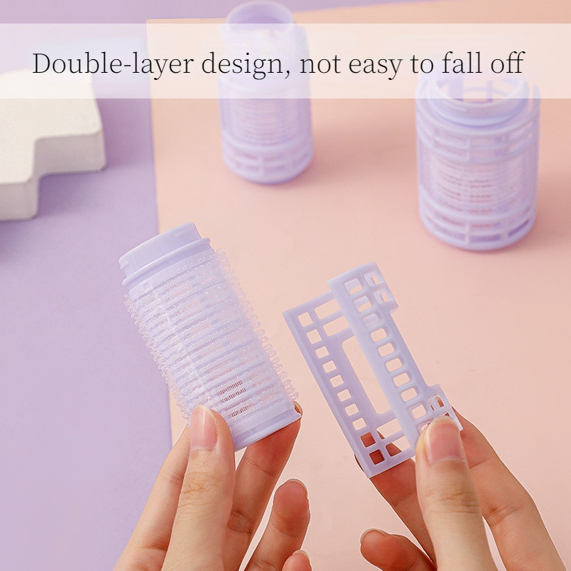 3/4 kom/lot 2 veličine Valjci za kosu Ljubičasti prijenosni plastični učvršćivač za oblikovanje DIY Valjak za oblikovanje Uvijač za uljepšavanje za žene