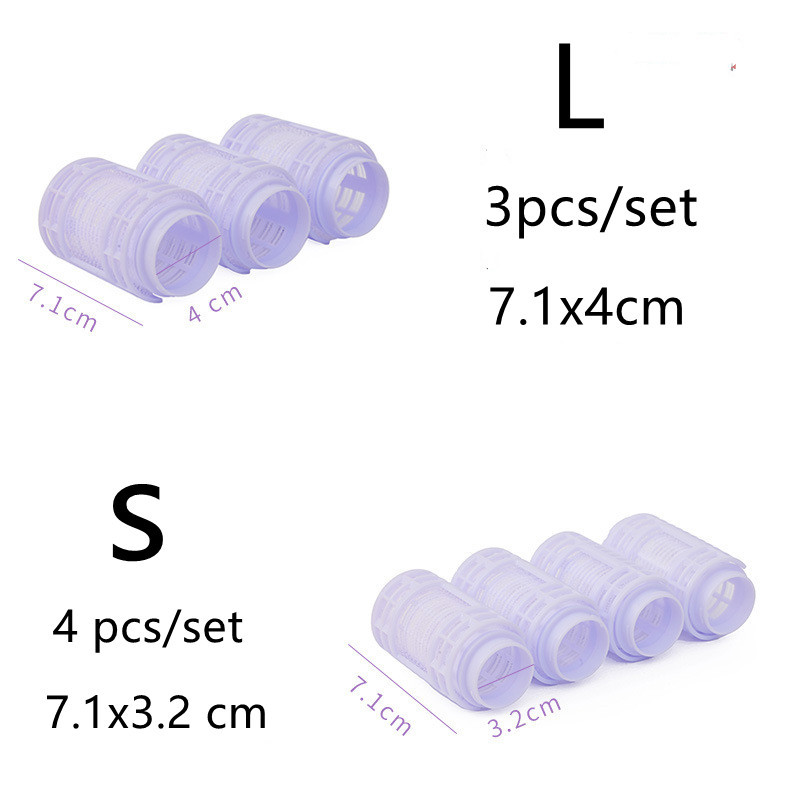 3/4 kom/lot 2 veličine Valjci za kosu Ljubičasti prijenosni plastični učvršćivač za oblikovanje DIY Valjak za oblikovanje Uvijač za uljepšavanje za žene