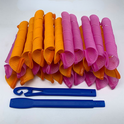 Спирални кръгли къдрици Маша за коса Магически ролки за коса Направи си сам Ролки за коса Форма на охлюв, а не форма на вълна Мека маша за коса