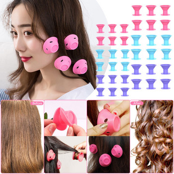 20/10 τμχ Μαλακό καουτσούκ σιλικόνης Heatless Hair Curler Hair Rollers Clips No heat Hair curls Roller Styling DIY Tool Girl Lady