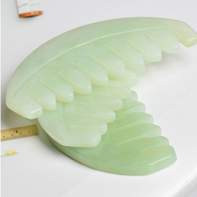 Češalj od žada Masažer za glavu Četka za kosu Gua Sha Board Stone Četka za masažu tijela Masažer za vlasište Meridijanski češalj Tretman kose