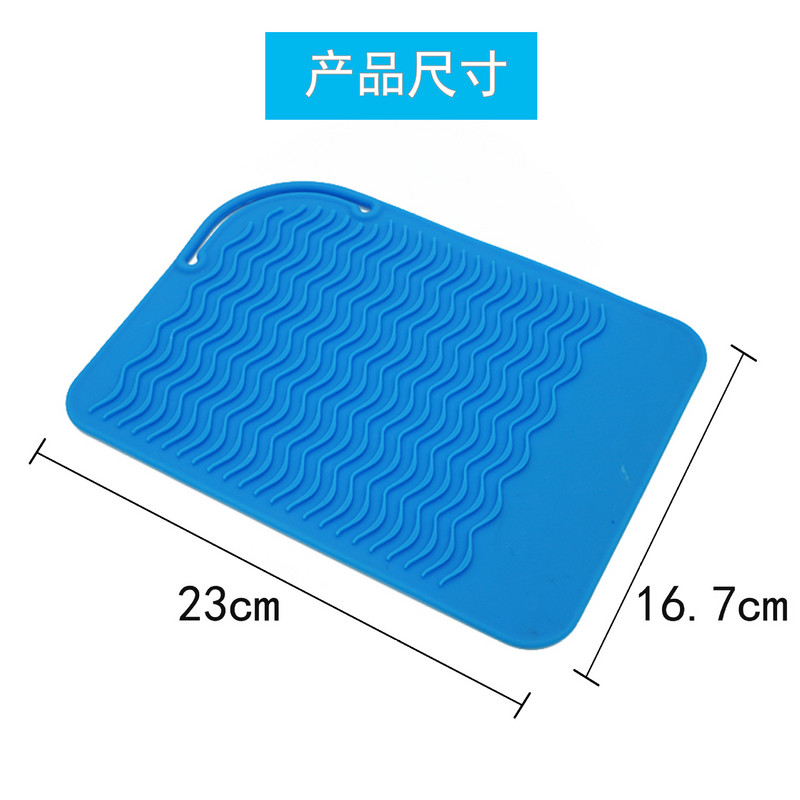 Višenamjenska neklizajuća ravna silikonska podloga otporna na toplinu za uvijače za kosu, uvijače za kosu, alat za oblikovanje kose