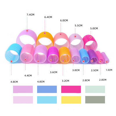 Mīkstie matu ruļļi DIY Curls Self Grip lazy Curler Curly Portatīvie pašlīmējošie apjoma ruļļi bez siltuma ruļļa sievietēm Matiem