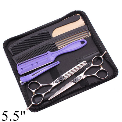 Frizieru šķēres Profesionālās Purple Dragon 5,5" 6" Japan 440C Matu griešanas Šķēres Frizētava Retināšanas Šķēres Z9015