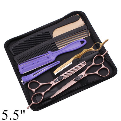 Frizieru šķēres Profesionālās Purple Dragon 5,5" 6" Japan 440C Matu griešanas Šķēres Frizētava Retināšanas Šķēres Z9015