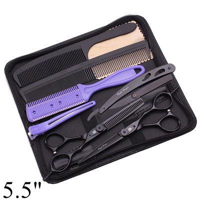 Frizieru šķēres Profesionālās Purple Dragon 5,5" 6" Japan 440C Matu griešanas Šķēres Frizētava Retināšanas Šķēres Z9015