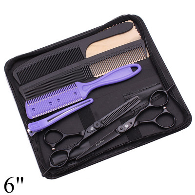 Frizieru šķēres Profesionālās Purple Dragon 5,5" 6" Japan 440C Matu griešanas Šķēres Frizētava Retināšanas Šķēres Z9015