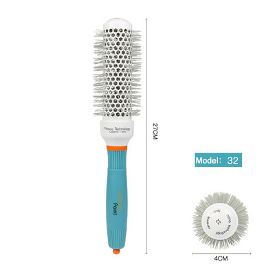 1 ks keramický iónový hrebeň na vlasy, profesionálny salónny kefa na vlasy, stylingová kefa na vlasy, kadernícky hrebeň, okrúhle kučeravé natáčky na vlasy
