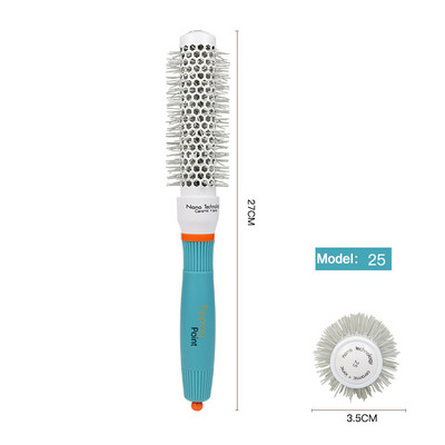 1 ks keramický iónový hrebeň na vlasy, profesionálny salónny kefa na vlasy, stylingová kefa na vlasy, kadernícky hrebeň, okrúhle kučeravé natáčky na vlasy