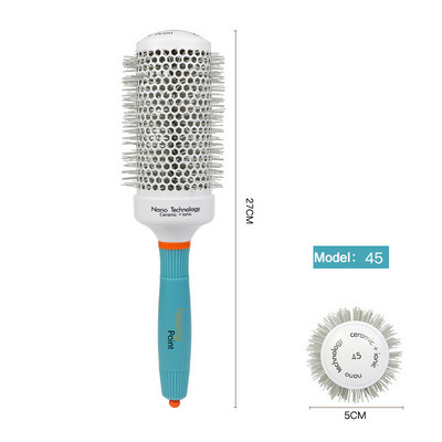 1 ks keramický iónový hrebeň na vlasy, profesionálny salónny kefa na vlasy, stylingová kefa na vlasy, kadernícky hrebeň, okrúhle kučeravé natáčky na vlasy