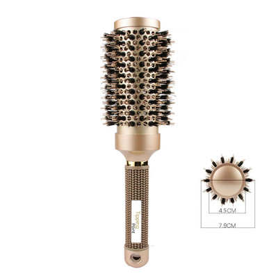 1 ks keramický iónový hrebeň na vlasy, profesionálny salónny kefa na vlasy, stylingová kefa na vlasy, kadernícky hrebeň, okrúhle kučeravé natáčky na vlasy