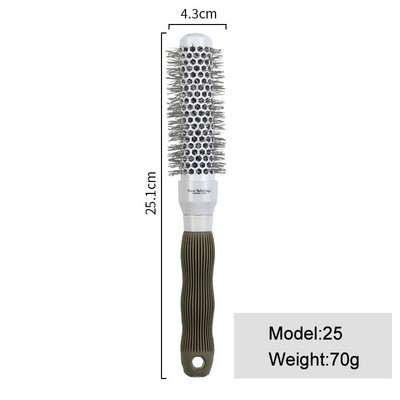 1 ks keramický iónový hrebeň na vlasy, profesionálny salónny kefa na vlasy, stylingová kefa na vlasy, kadernícky hrebeň, okrúhle kučeravé natáčky na vlasy