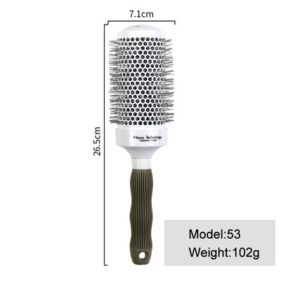 1 ks keramický iónový hrebeň na vlasy, profesionálny salónny kefa na vlasy, stylingová kefa na vlasy, kadernícky hrebeň, okrúhle kučeravé natáčky na vlasy
