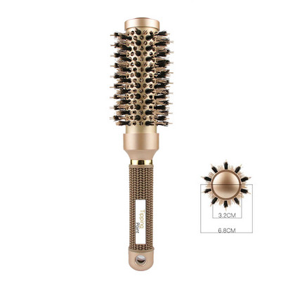 1 ks keramický iónový hrebeň na vlasy, profesionálny salónny kefa na vlasy, stylingová kefa na vlasy, kadernícky hrebeň, okrúhle kučeravé natáčky na vlasy