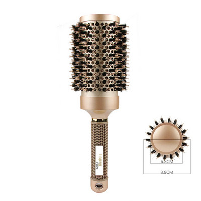 1 ks keramický iónový hrebeň na vlasy, profesionálny salónny kefa na vlasy, stylingová kefa na vlasy, kadernícky hrebeň, okrúhle kučeravé natáčky na vlasy