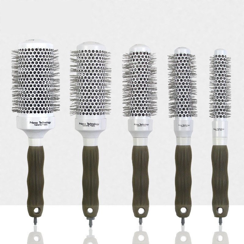 1 ks keramický iónový hrebeň na vlasy, profesionálny salónny kefa na vlasy, stylingová kefa na vlasy, kadernícky hrebeň, okrúhle kučeravé natáčky na vlasy