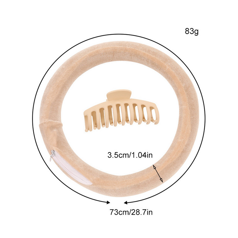 Vevlet Heatless Curling Rod Bandă Rotule de păr Rotunde Bigudiuri de păr Leneș Bara de bucle de dormit Wave Formers Instrumente de coafat DIY