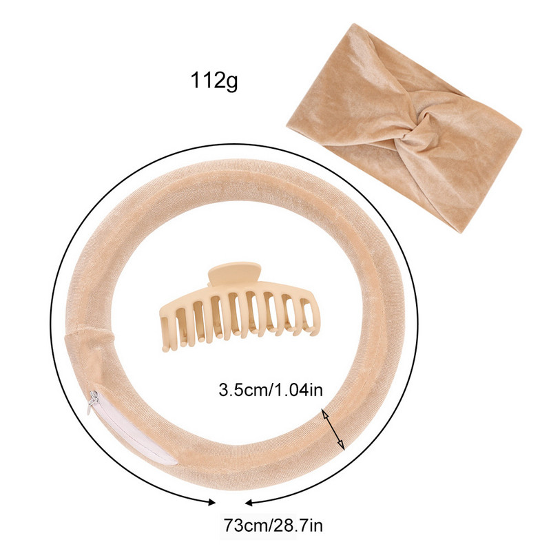 Vevlet Heatless Curling Rod Bandă Rotule de păr Rotunde Bigudiuri de păr Leneș Bara de bucle de dormit Wave Formers Instrumente de coafat DIY