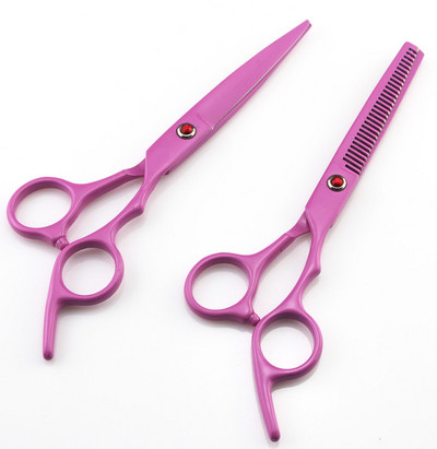 Foarfece profesionale de tunsoare roz de 6 inch, foarfece fierbinte, set de foarfece de coafură