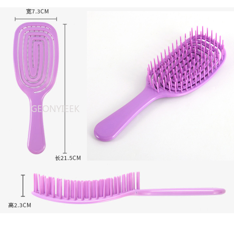 Tuščiaviduris plaukų šepetys Galvos odos masažo šukos Plaukų formavimo šukos greitas džiovinimas plaukų slinkimo šalinimo įrankis Drėgni, sausi garbanoti plaukai