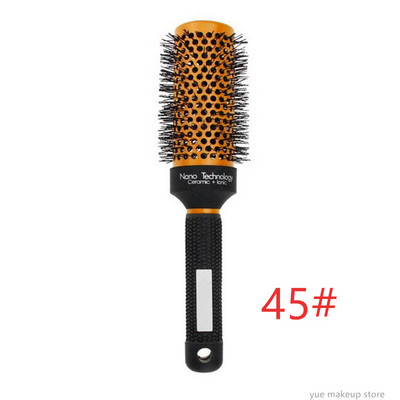 New Arrival narancssárga 5 méretű hajfésűkefe, magas hőmérsékletnek ellenálló kerámia vas kerek fésűs hajformázó eszköz Professional 30