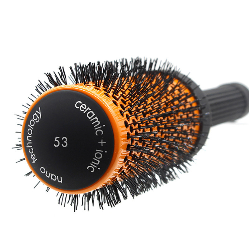 New Arrival narancssárga 5 méretű hajfésűkefe, magas hőmérsékletnek ellenálló kerámia vas kerek fésűs hajformázó eszköz Professional 30