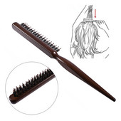 Profesionalūs Salon Teasing Back plaukų šepečiai Wood Slim Line Comb Plaukų šepečiai Prailginamieji kirpimo formavimo įrankiai DIY 1 vnt.