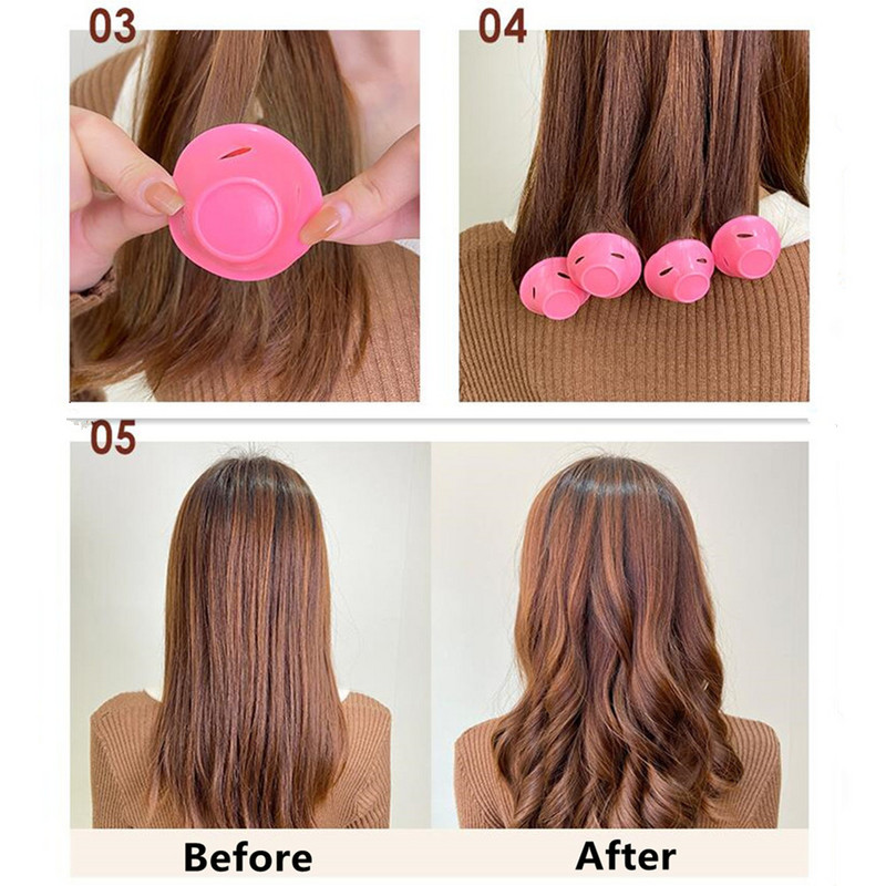 10gb. Nekarsējami matu ruļļi matu ruļļi DIY silikona frizūras rullītis matu cirtas matu cirtas viļņu veidotāji matu veidošanas rīki