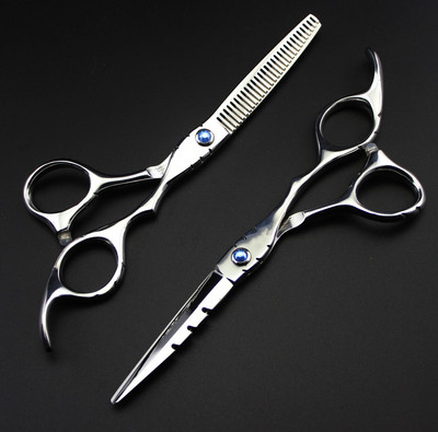 Nou profesionist Japonia 440C 6.0 și 5.5 inch set de foarfece de coafură pentru rărire a părului de coafură, livrare gratuită
