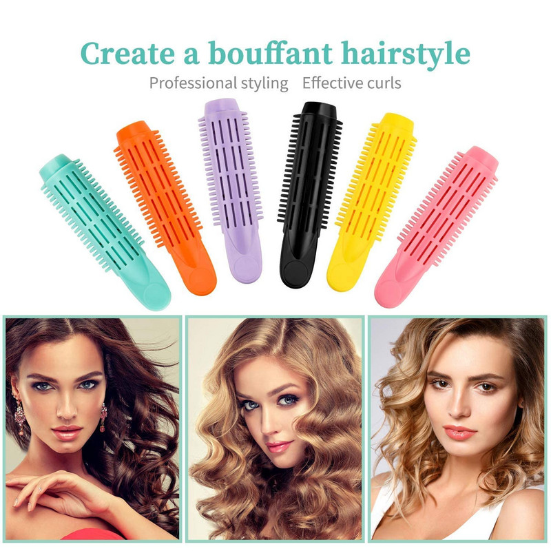 Profesionalni valjci za korijen kose od 6 komada, kopče Natural Fluffy Naturally Hair Curler Twist Wave Fluffy plastični alat za oblikovanje kose