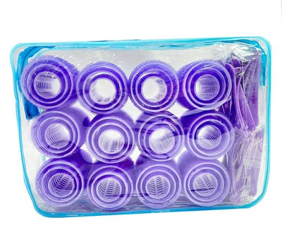 61 gabals Matu rullīšu komplekts Matu ruļļi 3 izmēri Lieli matu ruļļi gariem matiem. Bez karstuma Ruļļi matu ruļļi ar klipšiem un ķemmi.