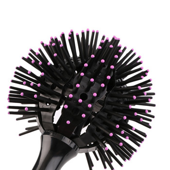 3D кръгли четки за коса Гребен Salon Make Up 360-градусова топка Инструменти за стилизиране Магическа разплитаща четка за коса Топлоустойчив гребен за коса